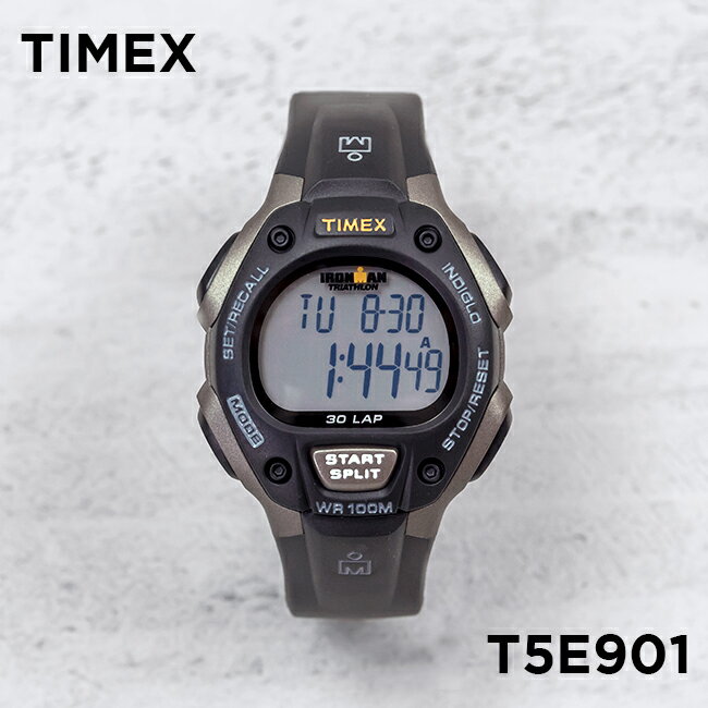 タイメックス 【10%OFF】TIMEX IRONMAN タイメックス アイアンマン クラシック 30 メンズ T5E901 腕時計 時計 ブランド レディース ランニングウォッチ デジタル ブラック 黒 グレー ギフト プレゼント