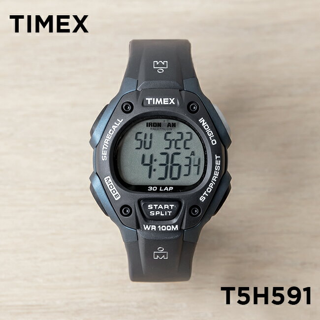 【日本未発売】TIMEX タイメックス アイアンマン クラシック 30 メンズ T5H591 腕時計 ランニングウォッチ デジタル ブラック 黒 ネイビー 海外モデル