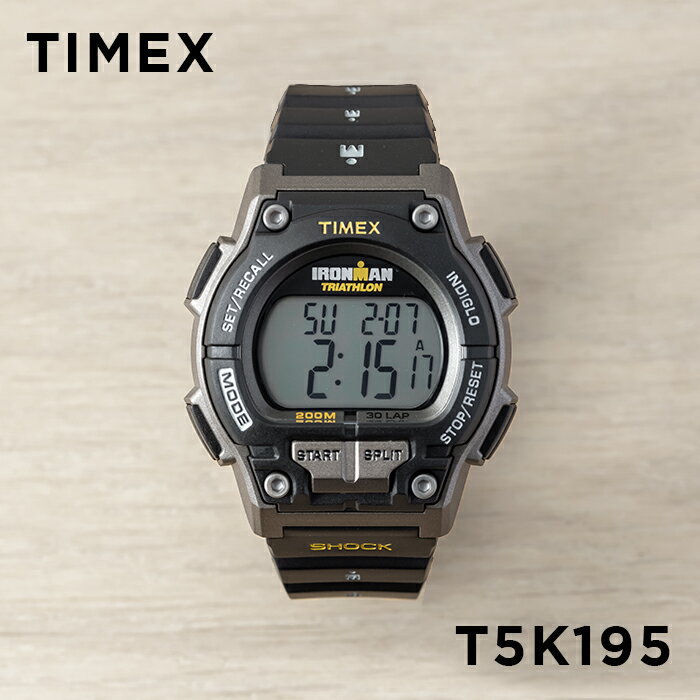 タイメックス 【10%OFF】TIMEX IRONMAN タイメックス アイアンマン オリジナル 30 ショック メンズ T5K195 腕時計 時計 ブランド レディース ランニングウォッチ デジタル ブラック 黒 グレー ギフト プレゼント