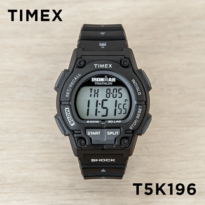 タイメックス TIMEX IRONMAN タイメックス アイアンマン オリジナル 30 ショック メンズ T5K196 腕時計 時計 ブランド レディース ランニングウォッチ デジタル ブラック 黒 グレー ギフト プレゼント