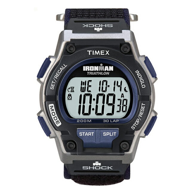 タイメックス 【10%OFF】TIMEX IRONMAN タイメックス アイアンマン オリジナル 30 ショック メンズ T5K198 腕時計 時計 ブランド レディース ランニングウォッチ デジタル ブラック 黒 ブルー 青 ナイロンベルト ギフト プレゼント