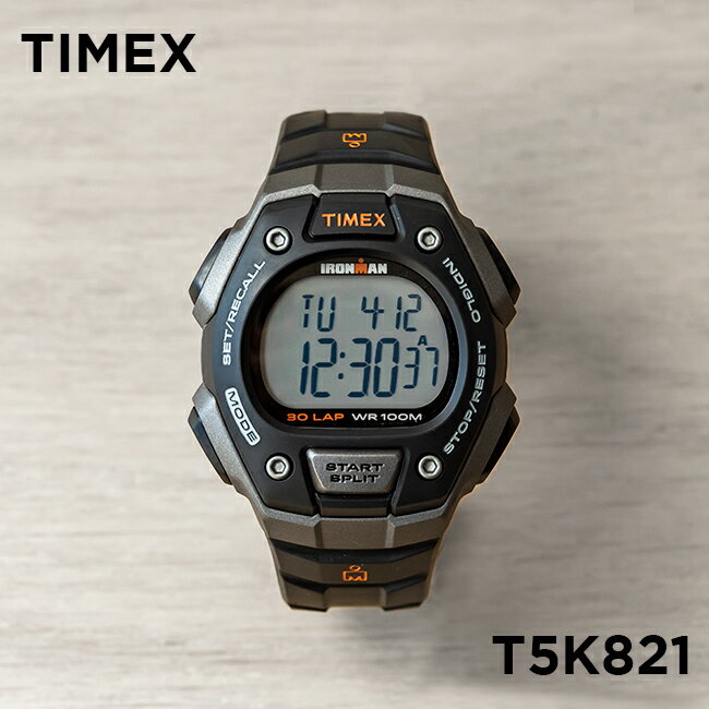 タイメックス 【10%OFF】【日本未発売】TIMEX IRONMAN タイメックス アイアンマン クラシック 30 41MM メンズ T5K821 腕時計 時計 ブランド レディース ランニングウォッチ デジタル グレー ブラック 黒 海外モデル ギフト プレゼント