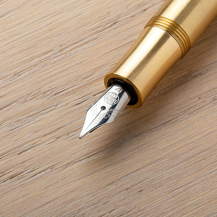 KAWECO BRASS SPORT FOUNTAIN PEN カヴェコ ブラススポーツ 万年筆 極細 細 EF F 筆記用具 文房具 ブランド ゴールド 金 ギフト プレゼント gryps--10019191 つきのとけいてん サンプル画像2
