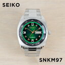 【10年保証】【日本未発売】SEIKO ESSENTAILS セイコー エッセンシャルズ SNKM97 腕時計 時計 ブランド メンズ 逆輸入 アナログ 日付 防水 シルバー グリーン 緑 自動巻き フルメタル 海外モデル ギフト プレゼント