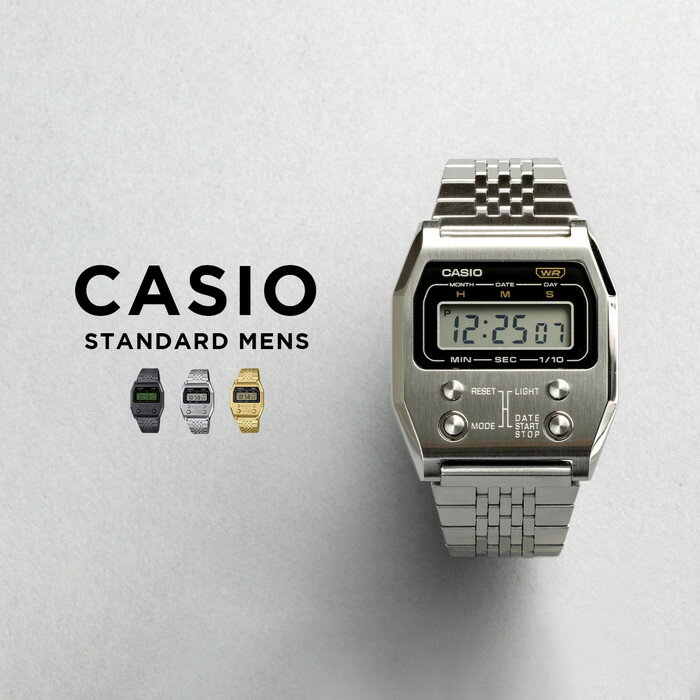 楽天つきのとけいてん【10年保証】【日本未発売】CASIO STANDARD MENS カシオ スタンダード メンズ A1100 腕時計 時計 ブランド メンズ キッズ 子供 男の子 チープカシオ チプカシ デジタル 日付 シルバー 銀 ゴールド 金 フルメタル 海外モデル ギフト プレゼント