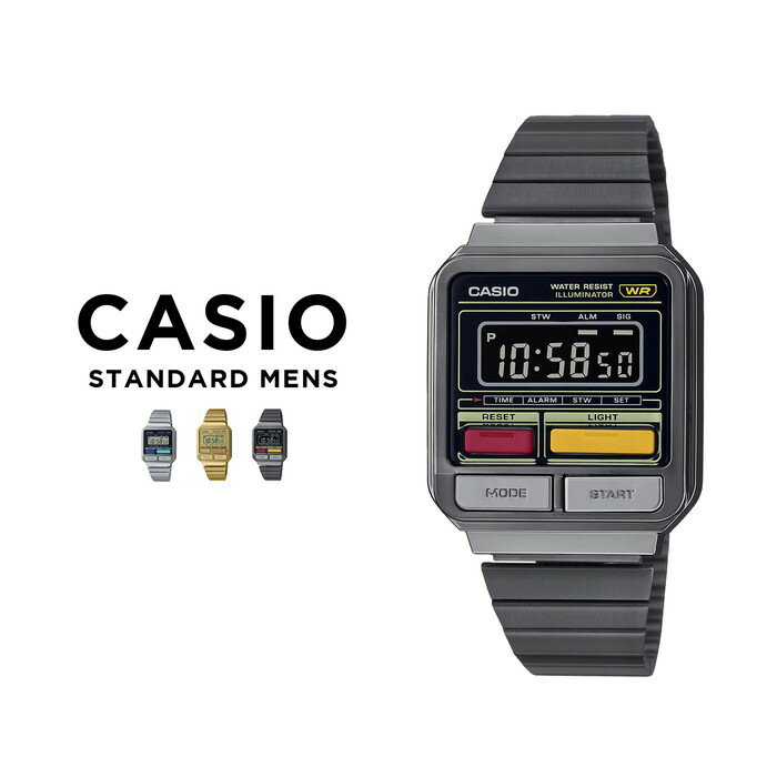 【10年保証】CASIO STANDARD MENS カシオ スタンダード メンズ A120WE 腕時計 時計 ブランド レディース キッズ 子供 男の子 女の子 チープカシオ チプカシ デジタル 日付 シルバー ゴールド 金 グレー ガンメタ ギフト プレゼント