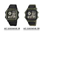 【10年保証】【日本未発売】CASIO STANDARD MENS カシオ スタンダード AE-1200WHB 腕時計 時計 ブランド メンズ キッズ 子供 男の子 チープカシオ チプカシ デジタル 日付 カレンダー 防水 ブラック 黒 カーキ ナイロンベルト 海外モデル ギフト プレゼント 2