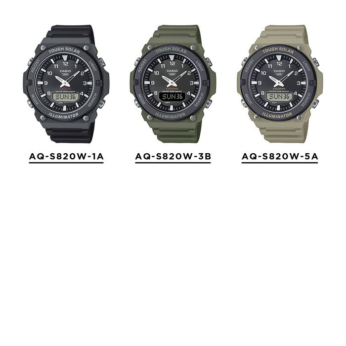 【10年保証】【日本未発売】CASIO STANDARD MEN カシオ スタンダード AQ-S820W 腕...