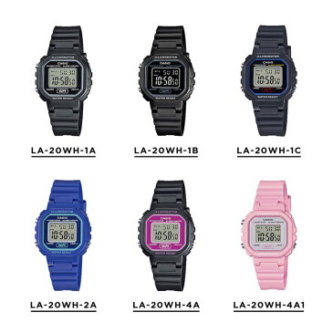 CASIO STANDARD DIGITAL LADYS カシオ スタンダード デジタル レディース LA-20WH SERIES 腕時計 チープカシオ チプカシ プチプラ ブラック 黒 ブルー 青 ピンク イエロー 黄色 LA-20WH-1A LA-20WH-1B LA-20WH-1C LA-20WH-2A LA-20WH-4A LA-20WH-4A1 LA-20WH-8A