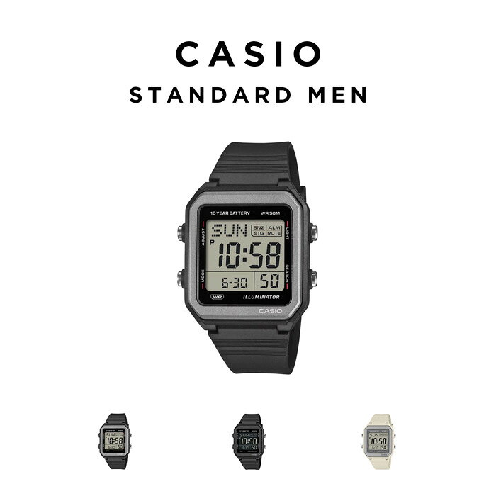 CASIO STANDARD MEN カシオ スタンダード W-221H 腕時計 時計 ブランド メンズ キッズ 子供 男の子 チープカシオ チプカシ デジタル 日付 カレンダー 防水 角型 ブラック 黒 ピンク グリーン ギフト プレゼント