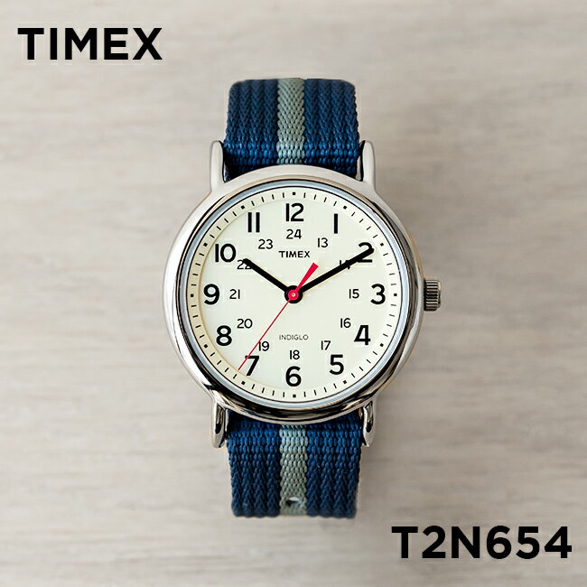 タイメックス TIMEX WEEKENDER タイメックス ウィークエンダー 38MM メンズ T2N654 腕時計 時計 ブランド レディース ミリタリー アナログ ネイビー アイボリー ナイロンベルト ギフト プレゼント