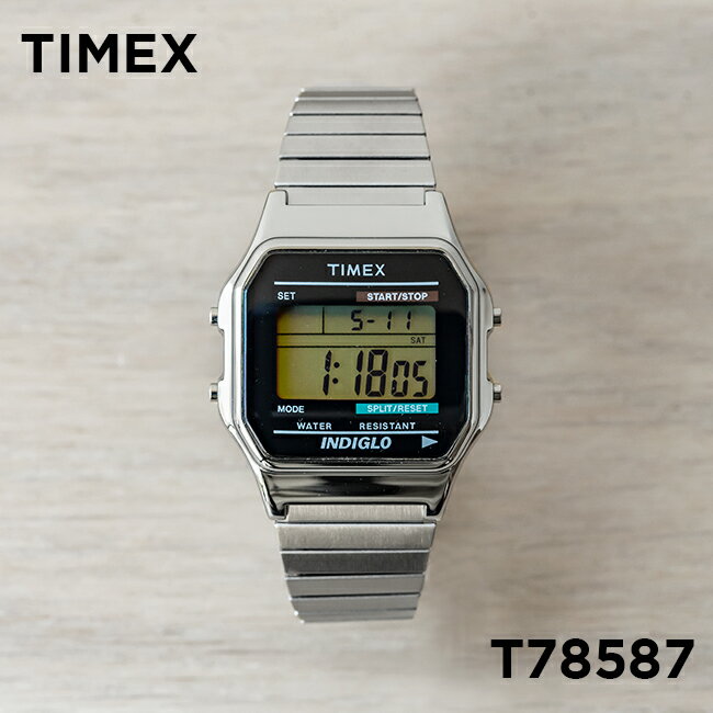 TIMEX タイメックス クラシック デジタル T78587 腕時計 メンズ レディース シルバー ブラック 黒