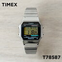 タイメックス 腕時計（メンズ） TIMEX CLASSIC タイメックス クラシック デジタル T78587 腕時計 時計 ブランド メンズ レディース シルバー ブラック 黒 メタル ギフト プレゼント