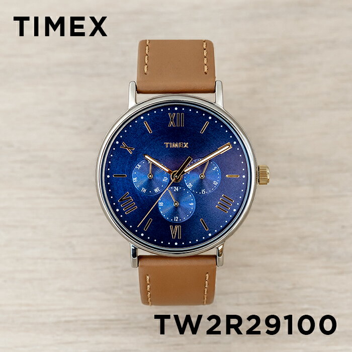 タイメックス 腕時計（メンズ） TIMEX SOUTHVIEW タイメックス サウスビュー マルチ 41MM TW2R29100 腕時計 時計 ブランド メンズ レディース アナログ ネイビー ブラウン 茶 レザー 革ベルト ギフト プレゼント