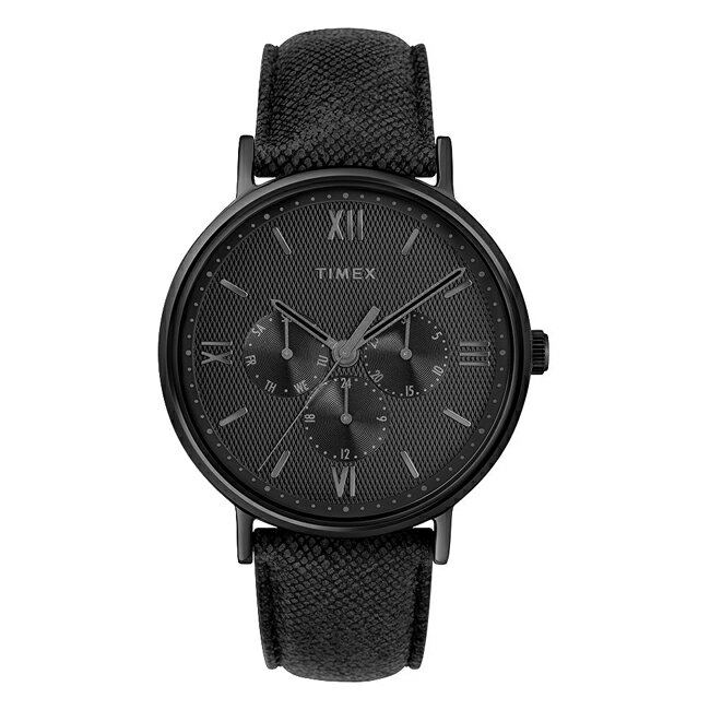 TIMEX SOUTHVIEW タイメックス サウスビュー マルチ 41MM TW2T35200 腕時計 時計 ブランド メンズ レディース アナログ ブラック 黒 オールブラック レザー 革ベルト ギフト プレゼント