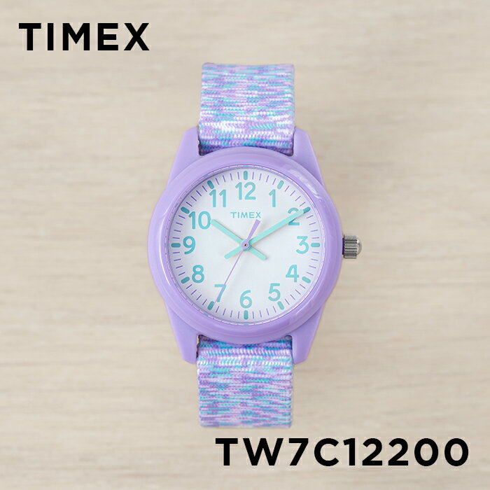 【日本未発売】TIMEX KIDS タイメックス キッズ アナログ 32MM TW7C12200 腕時計 時計 ブランド 子供 男の子 女の子 アナログ パープル 紫 ホワイト 白 ナイロンベルト 海外モデル ギフト プレゼント