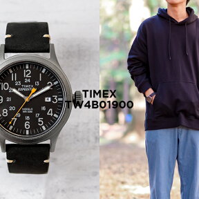 TIMEX EXPEDITION タイメックス エクスペディション スカウト 40MM TW4B01900 腕時計 時計 ブランド メンズ レディース ミリタリー アナログ シルバー ブラック 黒 レザー 革ベルト ギフト プレゼント