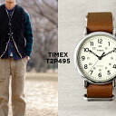 TIMEX WEEKENDER タイメックス ウィークエンダー 40MM メンズ T2P495 腕時計 時計 ブランド レディース ミリタリー アナログ ブラウン 茶 アイボリー レザー 革ベルト ギフト プレゼント