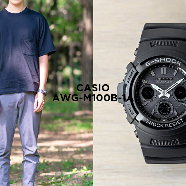 10ǯݾڡCASIO G-SHOCK  Gå AWG-M100B-1A ӻ  ֥  å Ҷ ˤλ...