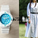 楽天つきのとけいてん【10年保証】【日本未発売】CASIO STANDARD LADYS カシオ スタンダード LRW-200H-2C 腕時計 時計 ブランド レディース キッズ 子供 女の子 チープカシオ チプカシ アナログ 日付 カレンダー 防水 ホワイト 白 ブルー 青 チェック 海外モデル ギフト プレゼント