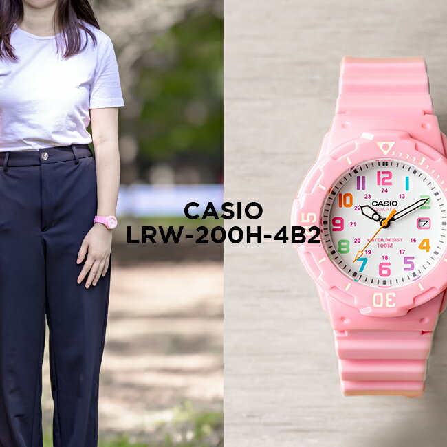 10ǯݾڡ̤ۡȯCASIO STANDARD LADYS   LRW-200H-4B2 ӻ  ֥ ǥ å Ҷ λ ץ ץ ʥ   ɿ ԥ ۥ磻  ǥ ե ץ쥼