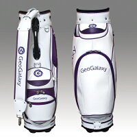 GeoGalaxy/ジオギャラクシー9.5TourModelCaddieBagWhitePurple9.5型ツアーモデルキャディバッグホワイト/パープルヘッドカバー5点付属ツアープロ使用モデル【送料無料】