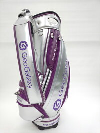 GeoGalaxy/ジオギャラクシー9.5TourModelCaddieBagSilverPurple9.5型ツアーモデルキャディバッグシルバー/パープルヘッドカバー5点付属ツアープロ使用モデル【送料無料】