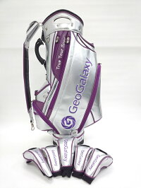 GeoGalaxy/ジオギャラクシー9.5TourModelCaddieBagSilverPurple9.5型ツアーモデルキャディバッグシルバー/パープルヘッドカバー5点付属ツアープロ使用モデル【送料無料】