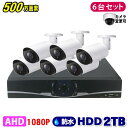 防犯カメラ 500万画素 8CH DVRレコーダーSONYカメラ6台セット HDD2TB AHD 高画質 録画屋外 屋内 赤外線 夜間撮影 3.6mmレンズ(3)
