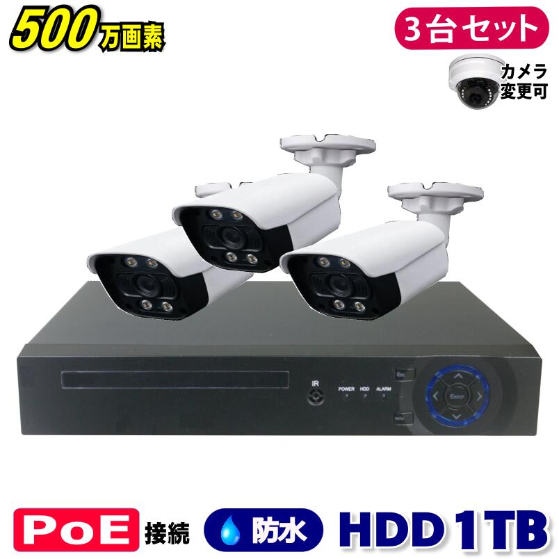 ȥ 500 4CH POE쥳SONYIP3楻å (LAN³HDD 1TB  ƻ륫  ...