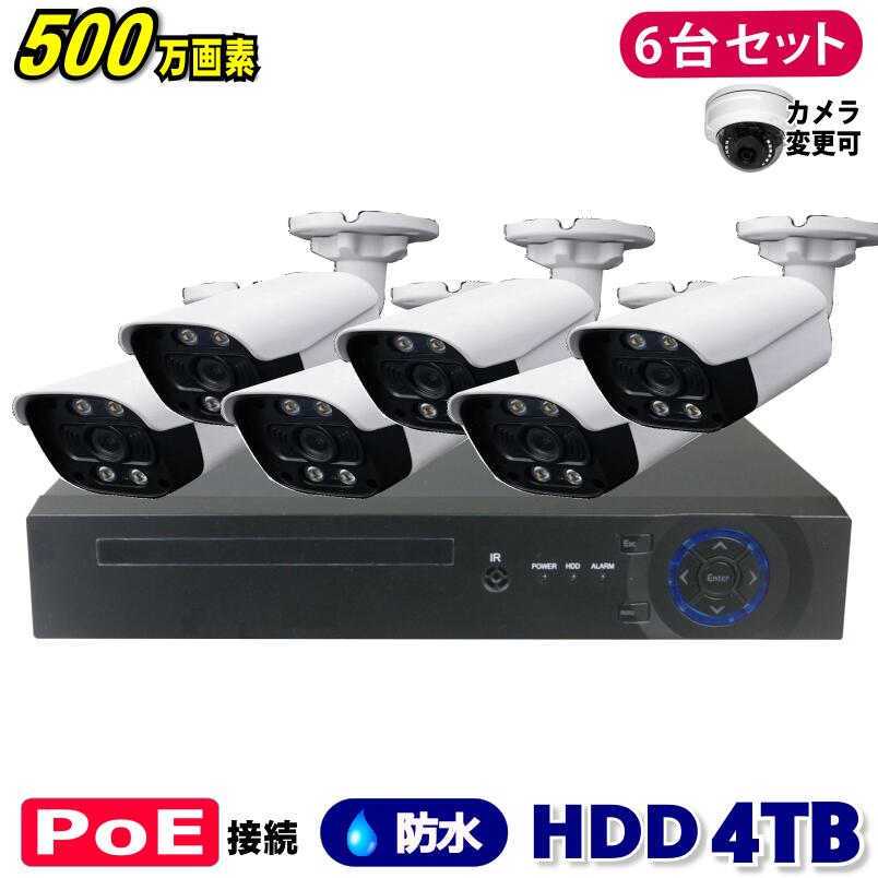 ȥ 500 8CH POE쥳SONYIP6楻å (LAN³HDD 4TB  ƻ륫  ...