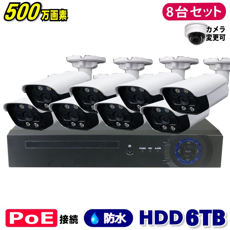 ȥ 500 8CH POE 쥳 SONY IP  8楻å (LAN³HDD 6TB  ƻ륫...