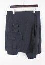 コムデギャルソンオムプリュス/COMME des GARCONS HOMME PLUS 【15SS】ポリ縮 スカートハーフパンツ(M/ダークグレー)【55】【メンズ】【619071】【中古】bb92#rinkan*S