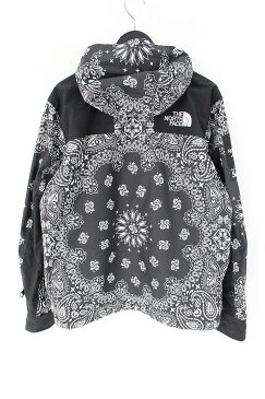 シュプリーム/SUPREME　×ノースフェイス/THE NORTH FACE 【14AW】【Bandana Mountain Parka】ペイズリーバンダナ柄マウンテンパーカージャケット(M/ブラック)【HJ12】【メンズ】【122081】【中古】bb127#rinkan*S