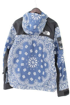 シュプリーム/SUPREME ×ノースフェイス/THE NORTH FACE 【14AW】【Bandana Mountain Parka】ペイズリーバンダナ柄マウンテンパーカージャケット(M/ネイビー×ホワイト×ブラック)【OM10】【メンズ】【413081】【中古】bb127#rinkan*S