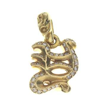 クロムハーツ/Chrome Hearts 【22K イニシャルチャームY】パヴェダイヤゴールドネックレストップ(イエロゴールド×クリア/13.35g)【SS07】【小物】【118081】【中古】【P】bb15#rinkan*B