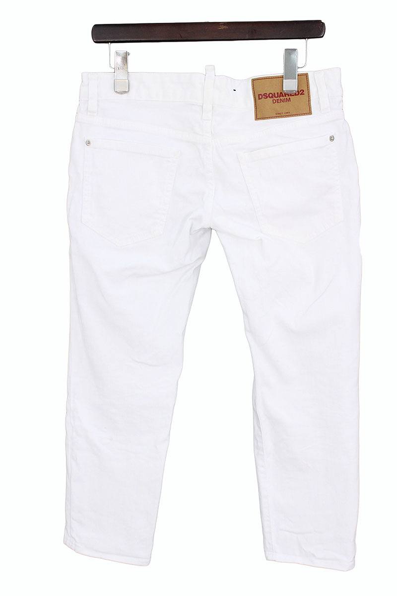 ディースクエアード/DSQUARED2　【15SS】【Pat jean】ボタンフライストレッチデニムパンツ(40インチ/ホワイト)【BS99】【レディース】【518081】【中古】[5倍]bb205#rinkan*B