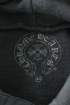 クロムハーツ/Chrome Hearts 【BELLA/ベラ】レザーパッチダガージップアップロング丈プルオーバーパーカー(XS/ブラック)【SS07】【メンズ】【409081】【中古】【P】bb75#rinkan*B