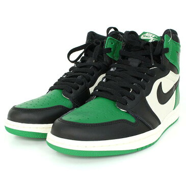 ナイキ/NIKE　【AIR JORDAN 1 RETRO HIGH OG PINE GREEN 555088-302】エアジョーダン1レトロハイオージーパイングリーンスニーカー(28cm/ブラック×グリーン×ホワイト)【SB01】【メンズ】【小物】【200181】【中古】【準新入荷】bb229#rinkan*S