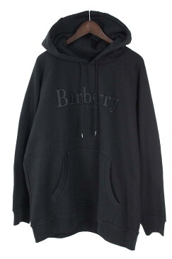 バーバリー/Burberry　【19SS】【8007119】エンブロイダリーロゴオーバーサイズプルオーバーパーカー(XL/ブラック)【OS06】【メンズ】【521181】【新古品】bb20#rinkan*N