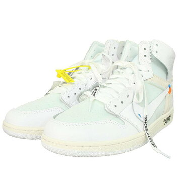 ナイキ オフホワイト/NIKE OFF-WHITE　【AIR JORDAN 1 AQ0818-100】エアジョーダン1スニーカー(29cm/ホワイト)【HJ12】【メンズ】【小物】【122181】【中古】bb24#rinkan*S