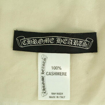 クロムハーツ/Chrome Hearts　CHプラス総柄カシミヤ大判ストール(ベージュ)【OS06】【小物】【121091】【中古】bb62#rinkan*B