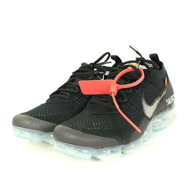 ナイキ オフホワイト/NIKE OFF-WHITE　【AIR VAPORMAX FLYKNIT AA3831-002】エアベイパーマックスフライニットスニーカー(27cm/ブラック)【HJ12】【メンズ】【小物】【412091】【中古】bb182#rinkan*S