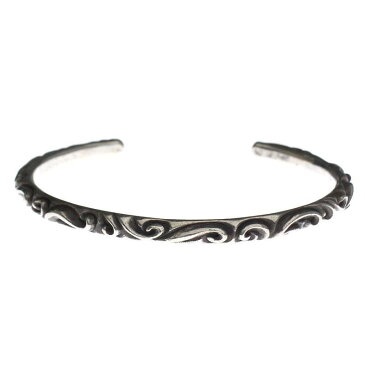 クロムハーツ/Chrome Hearts　【BANGLE SCROLL/スクロールバンド】シルバーバングル(#2/シルバー/19.12g)【HJ12】【小物】【024091】【中古】bb165#rinkan*B