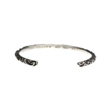 クロムハーツ/Chrome Hearts　【BANGLE SCROLL/スクロールバンド】シルバーバングル(#2/シルバー/19.12g)【HJ12】【小物】【024091】【中古】bb165#rinkan*B