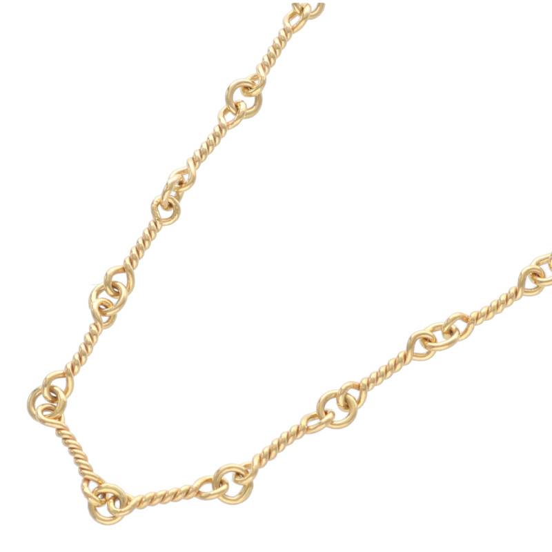 クロムハーツ Chrome Hearts　 22K NECKCHAIN T18 ツイストチェーン18inch ゴールドネックレス(18inch イエローゴールド 7.38g) 【821002】【OS06】【小物】【中古】bb94#rinkan*B