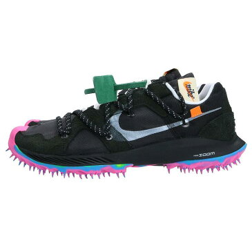 ナイキ オフホワイト/NIKE OFF-WHITE　【ZOOM TERRA KIGER 5 Athlete in Progress CD8179-001】ウィメンズ ズーム カイガー 5スニーカー(26cm/ブラック×ピンク)【SJ02】【メンズ】【小物】【412002】【中古】bb33#rinkan*S