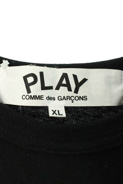 プレイコムデギャルソン/PLAY COMME des GARCONS　【AZ-T216】AD2019ハートロゴワッペンTシャツ(XL/ブラック)【BS99】【メンズ】【905002】【中古】bb33#rinkan*B