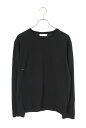 ボッテガヴェネタ/BOTTEGA VENETA サイズ:48 フロント刺繍デザイン長袖カットソー(ブラック)【BS99】【メンズ】【109002】【中古】bb82#rinkan*A