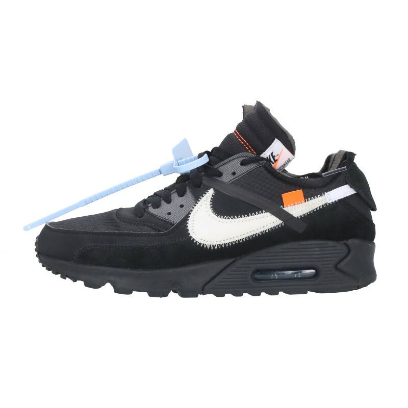 ナイキ オフホワイト/NIKE OFF-WHITE　サイズ:27cm 【AIR MAX 90 AA7293-001】エアマックス90スニーカー(ブラック×ホワイト)【SB01】【メンズ】【小物】【222012】【中古】bb81#rinkan*A